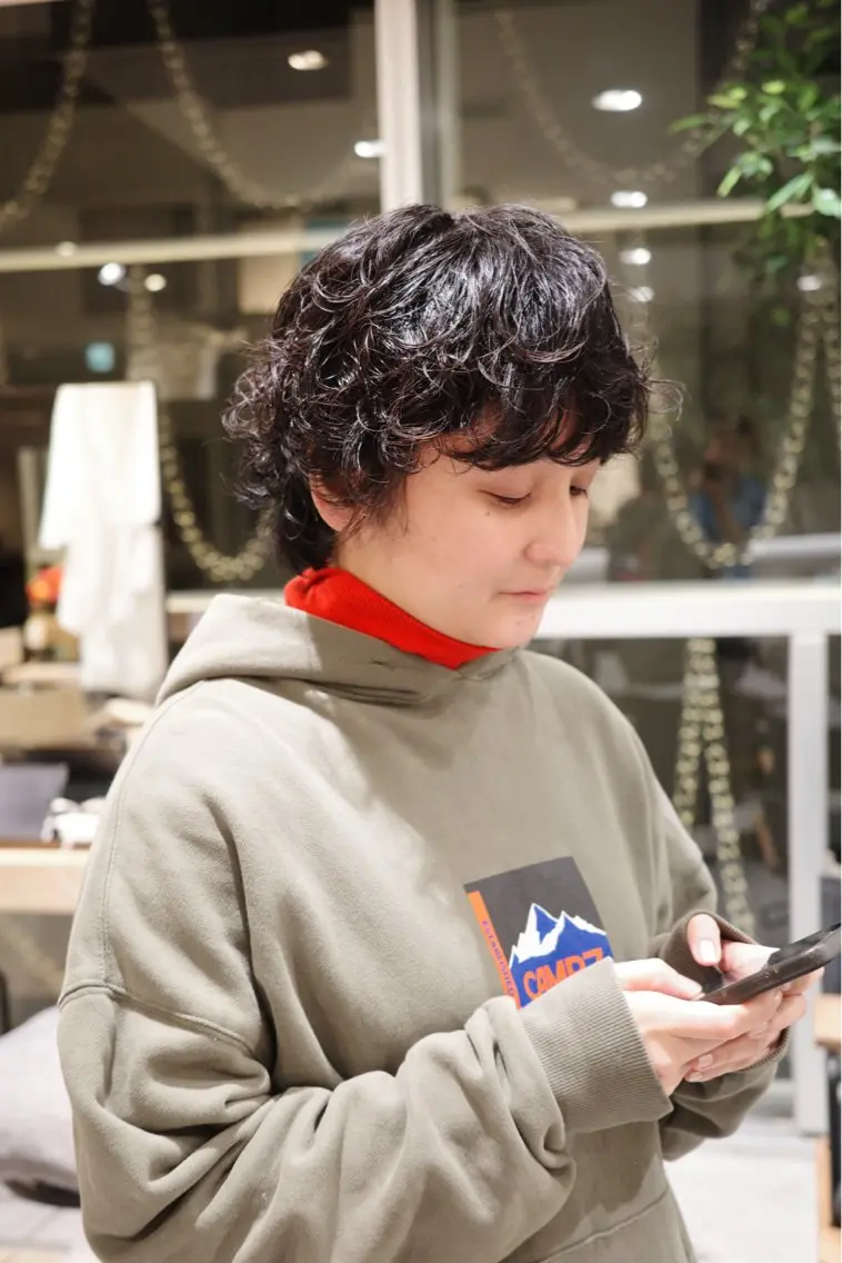 ショート パーマ 🌀渋谷メンズヘア 🌀河野瑠太のヘアスタイル