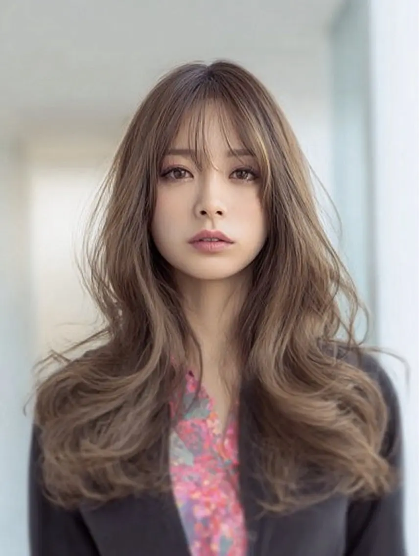 ロング ヘアカラー トリートメント 絶対綺麗な暖色カラー 🎯あります✨増渕✨のヘアスタイル