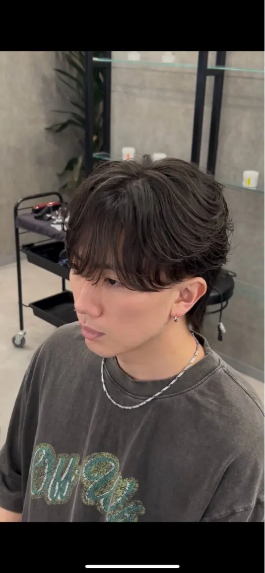 ミディアム パーマ メンズ カット パーマ STANCE MEN'S公式のヘアスタイル