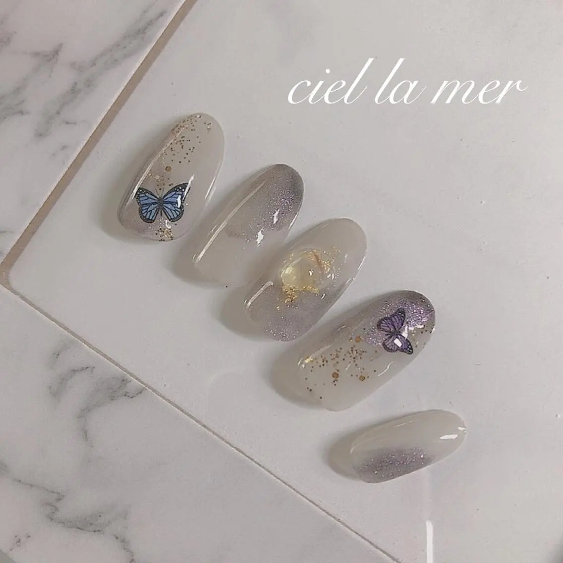 ネイル ハンドネイル フットネイル ciel la merのネイルデザイン