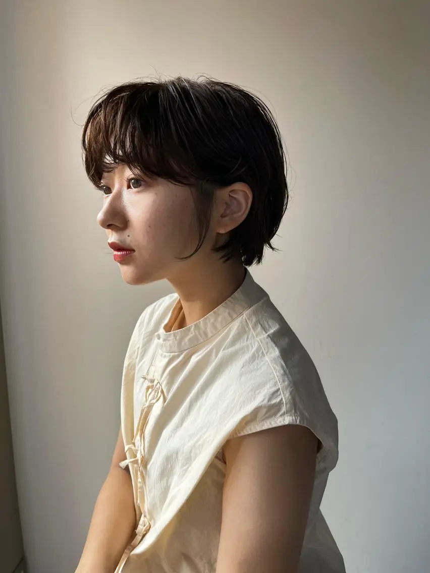 【ミディアム～ロングヘアのメンテナンス】前髪カット＋前髪パーマの写真