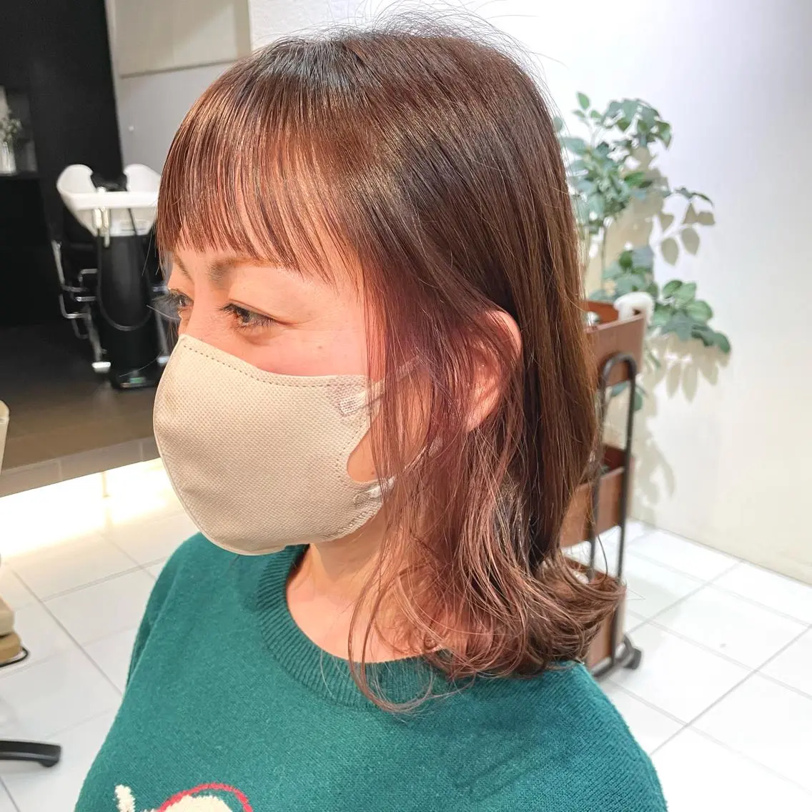 ミディアム カラー インナーカラー 透明感カラー/ 寺田千雅子のヘアスタイル