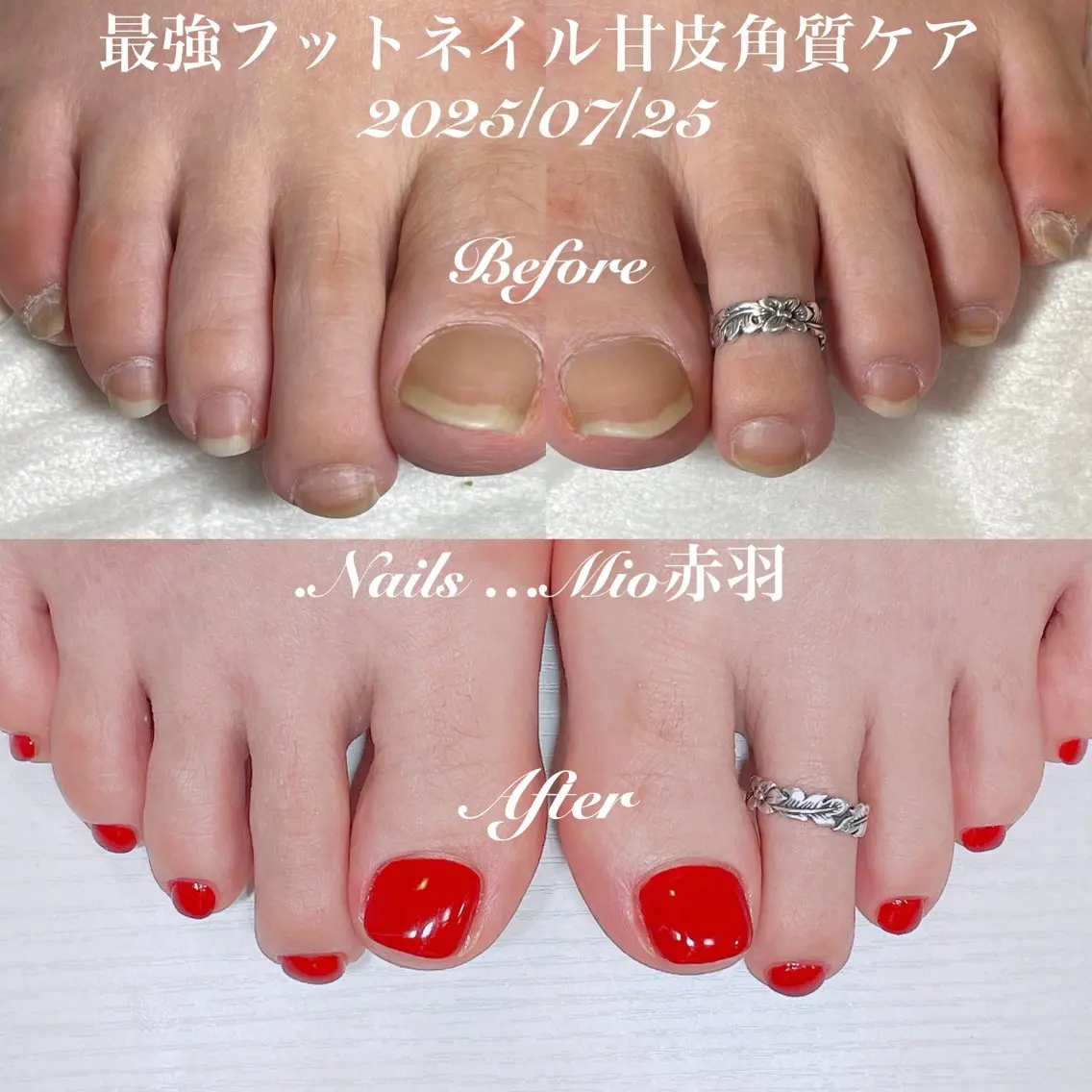ネイル フットネイル ジェルネイル ワンカラーネイル .Nails Mio 赤羽西ネイルサロンのネイルデザイン