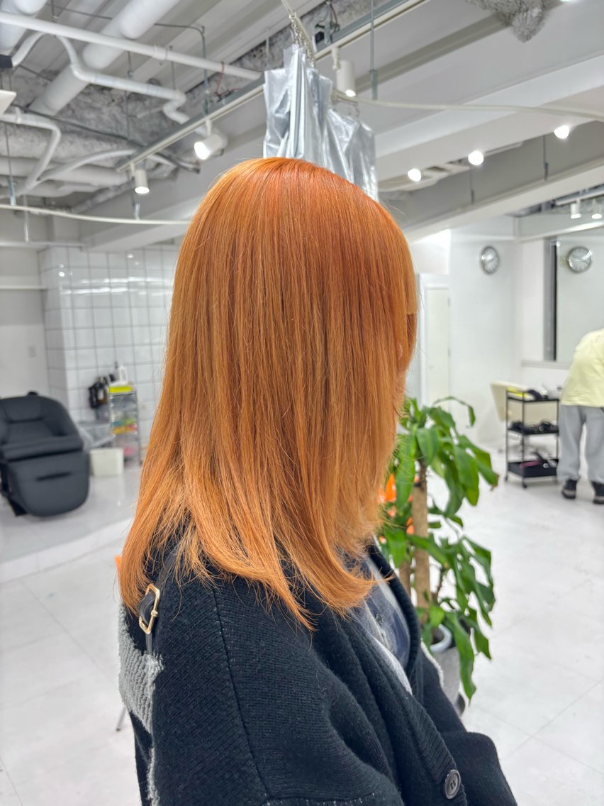ミディアム カット ヘアカラー トリートメント ヘアセット 🎗副店長/井上 竜 ブリーチ指名No.1のヘアスタイル