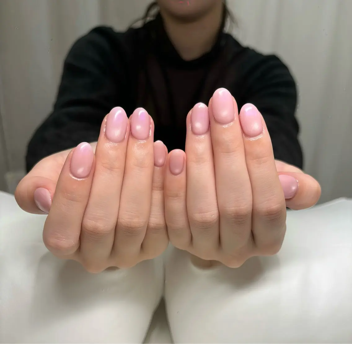 ネイル 桜ネイル ワンカラーネイル ピンク ネイルサロン /しあわせたいむ🌱のネイルデザイン