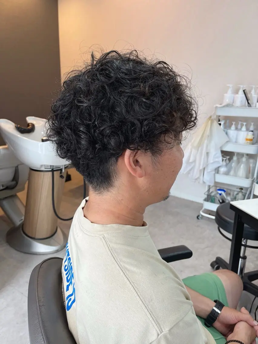 ショート パーマ メンズ パーマ トリートメント okuda yuukiのヘアスタイル