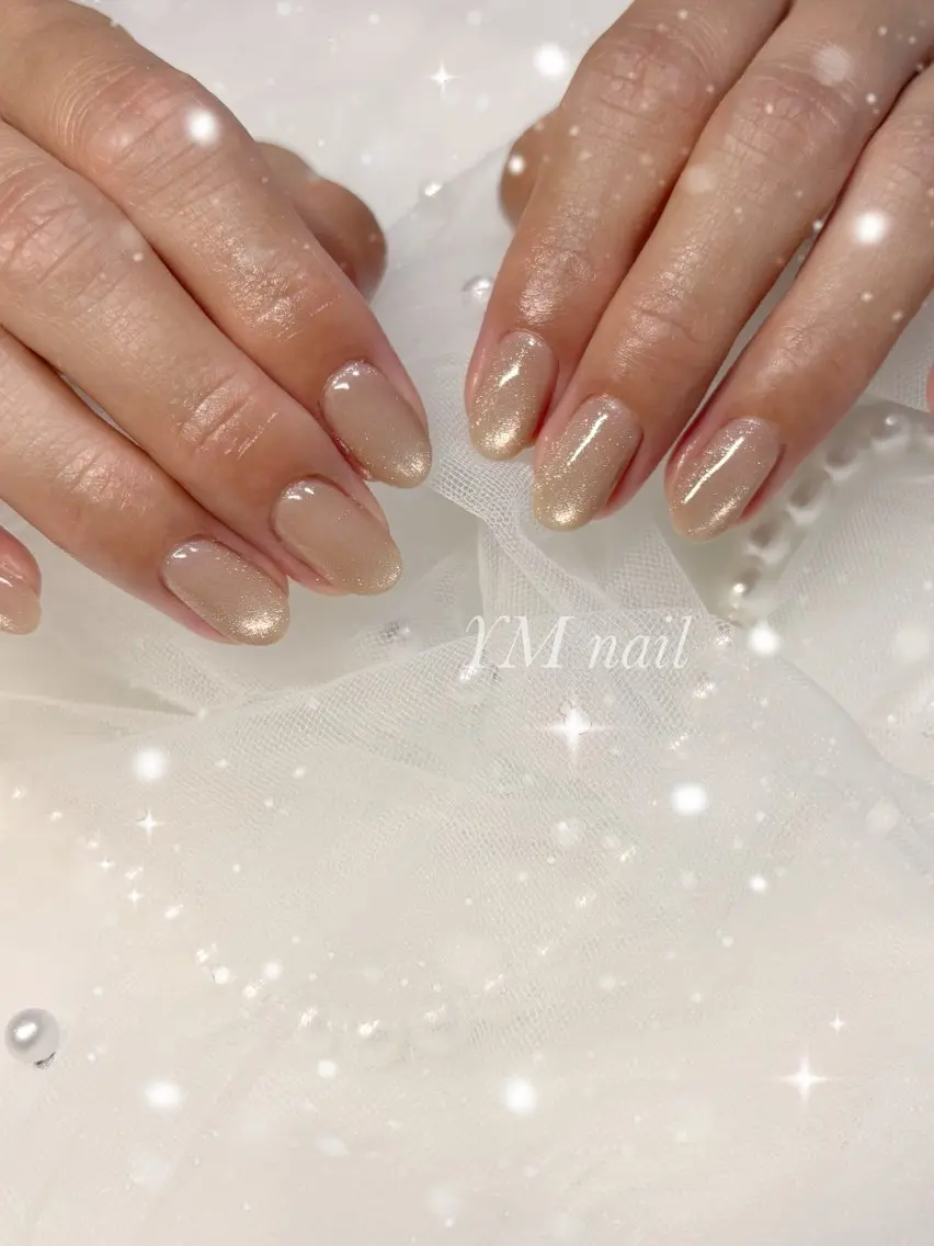 ネイル マグネットネイル オフィスネイル シンプルネイル ハンドネイル YM nailのネイルデザイン