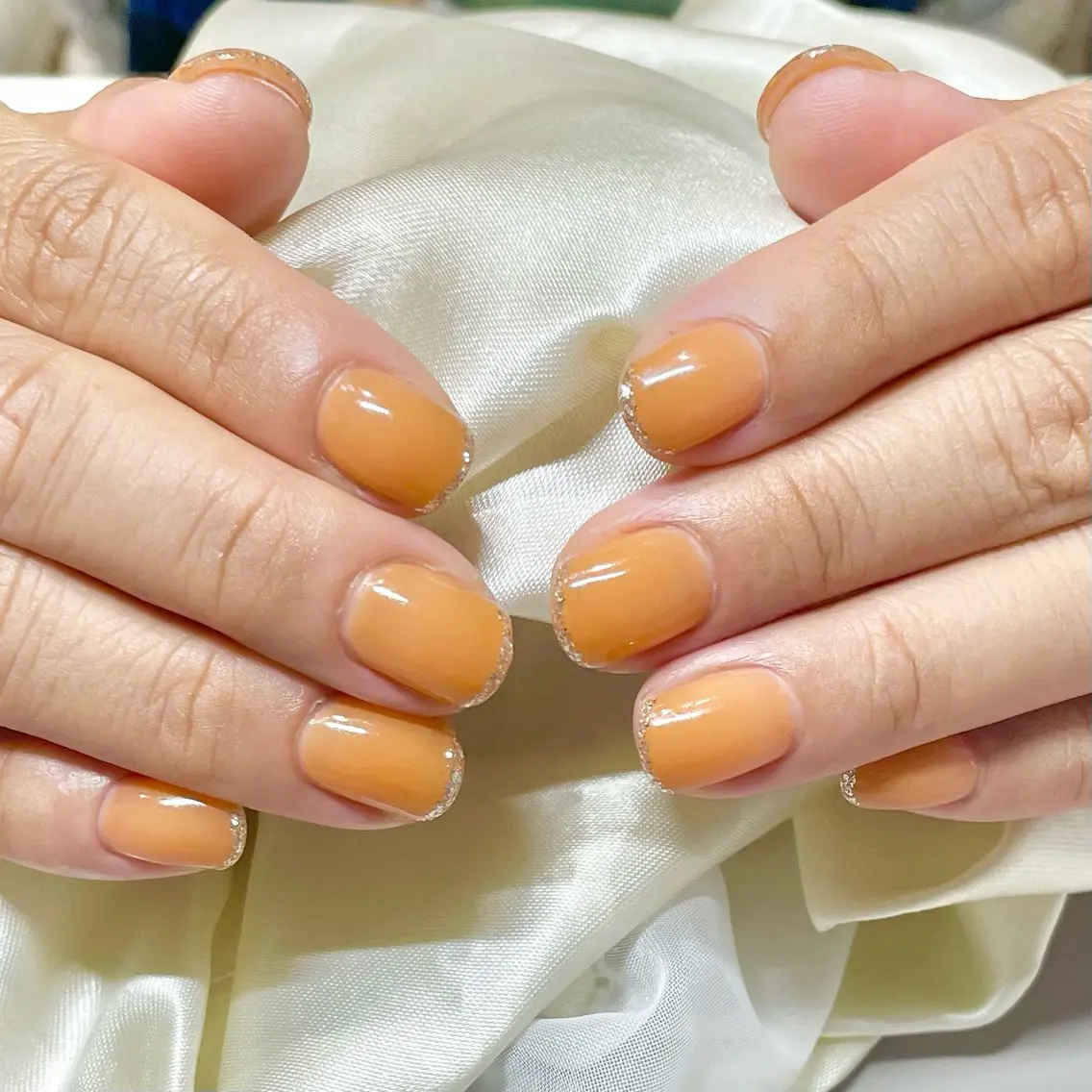 ネイル フレンチネイル ラメ(グリッター) Nail Salon Y.のネイルデザイン
