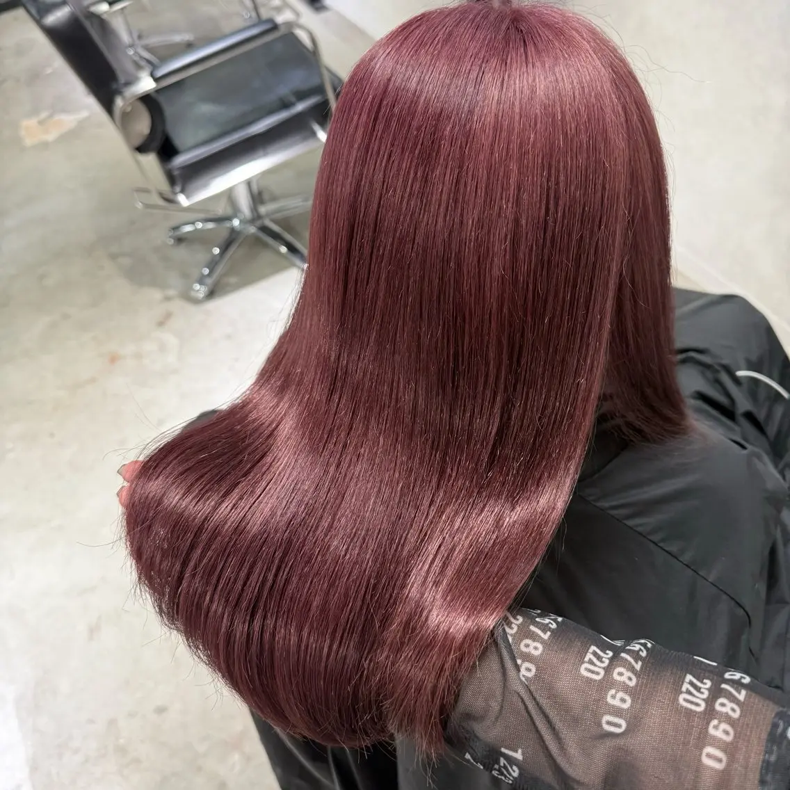 ロング カラー レッドカラー ヘアカラー 心斎橋/カラーモデル /暖色/まな♡のヘアスタイル