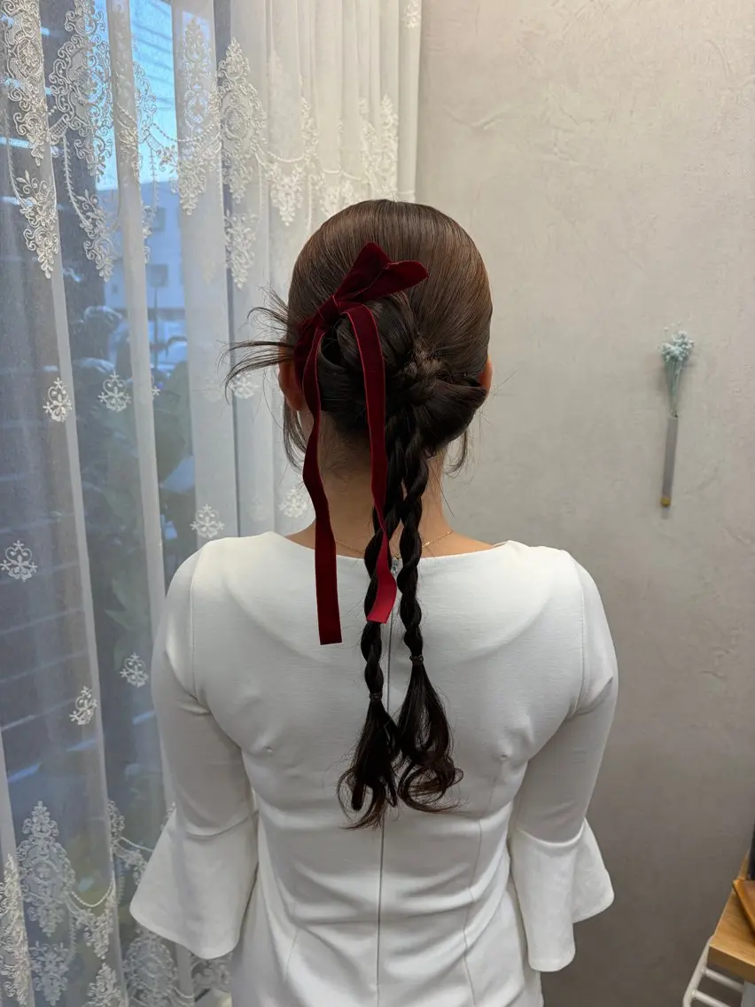 ヘアアレンジ ヘアセット 髪質改善×韓国風/小 顔レイヤー/早瀬櫻子のヘアスタイル