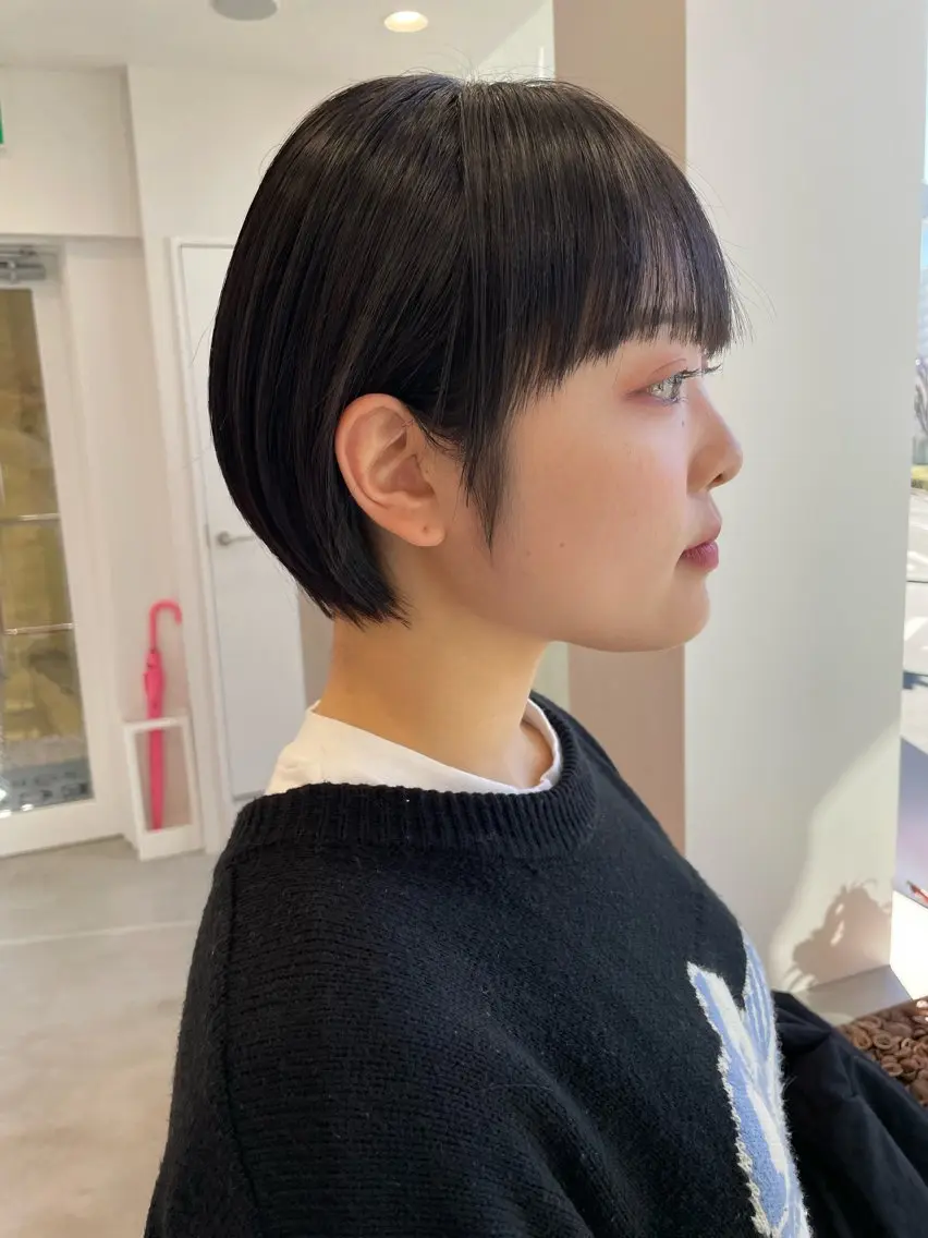 ショート カラー ブリーチ ダブルカラー ボブ 顔周りカット タンバルモリ 韓国/顔周り/ボブ/ ショート/大川陽太のヘアスタイル