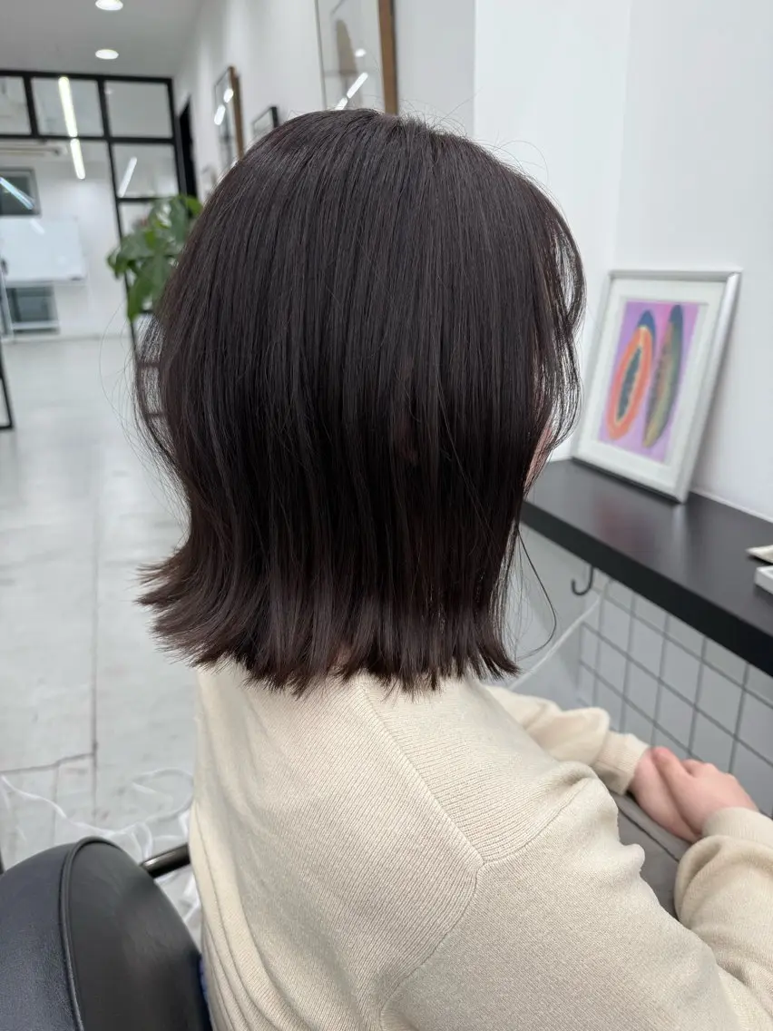 ミディアム パープルカラー メンズ特化美容師/栄 /本間さつきのヘアスタイル