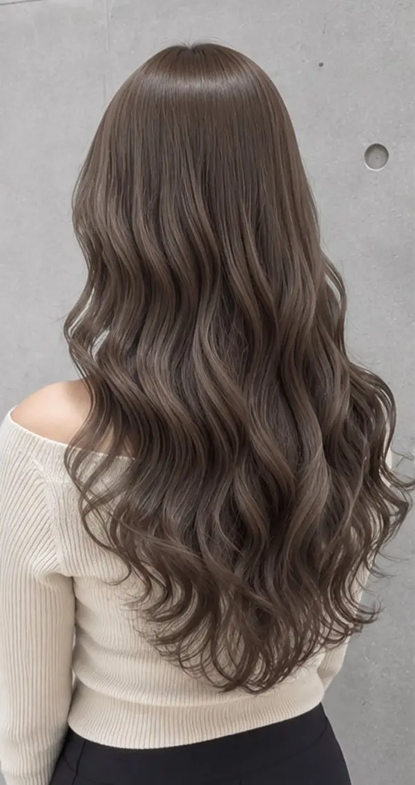 ロング カラー ヘアカラー 縮毛矯正 ハイトーンカラー が絶対可愛い✨泰聖✨のヘアスタイル
