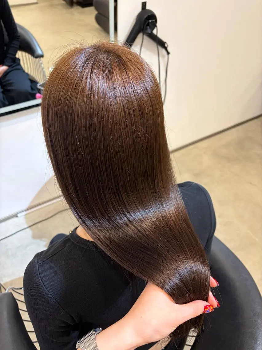 ロング カラー ベージュカラー 透明感カラー オリーブベージュ sakura/カラー /群馬のヘアスタイル