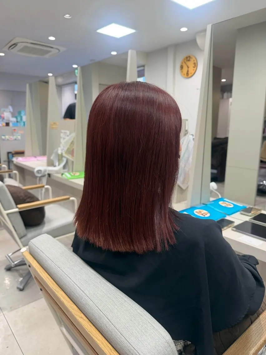 セミロング カラー ヘアカラー トリートメント ヘアカラー推💫永尾 胡桃のヘアスタイル