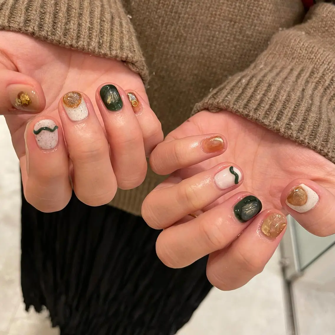 ネイル 持ち込み ニュアンスネイル ハンドネイル MIUNail YUMIのネイルデザイン
