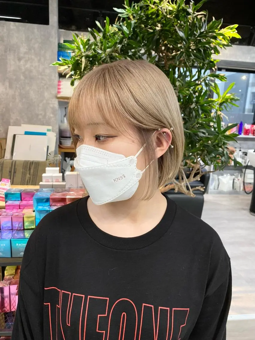 ✨【minimo特別価格】✨似合わせデザインカット+透明感カラー+保湿トリートメント✨ 韓国/髪質改善の写真