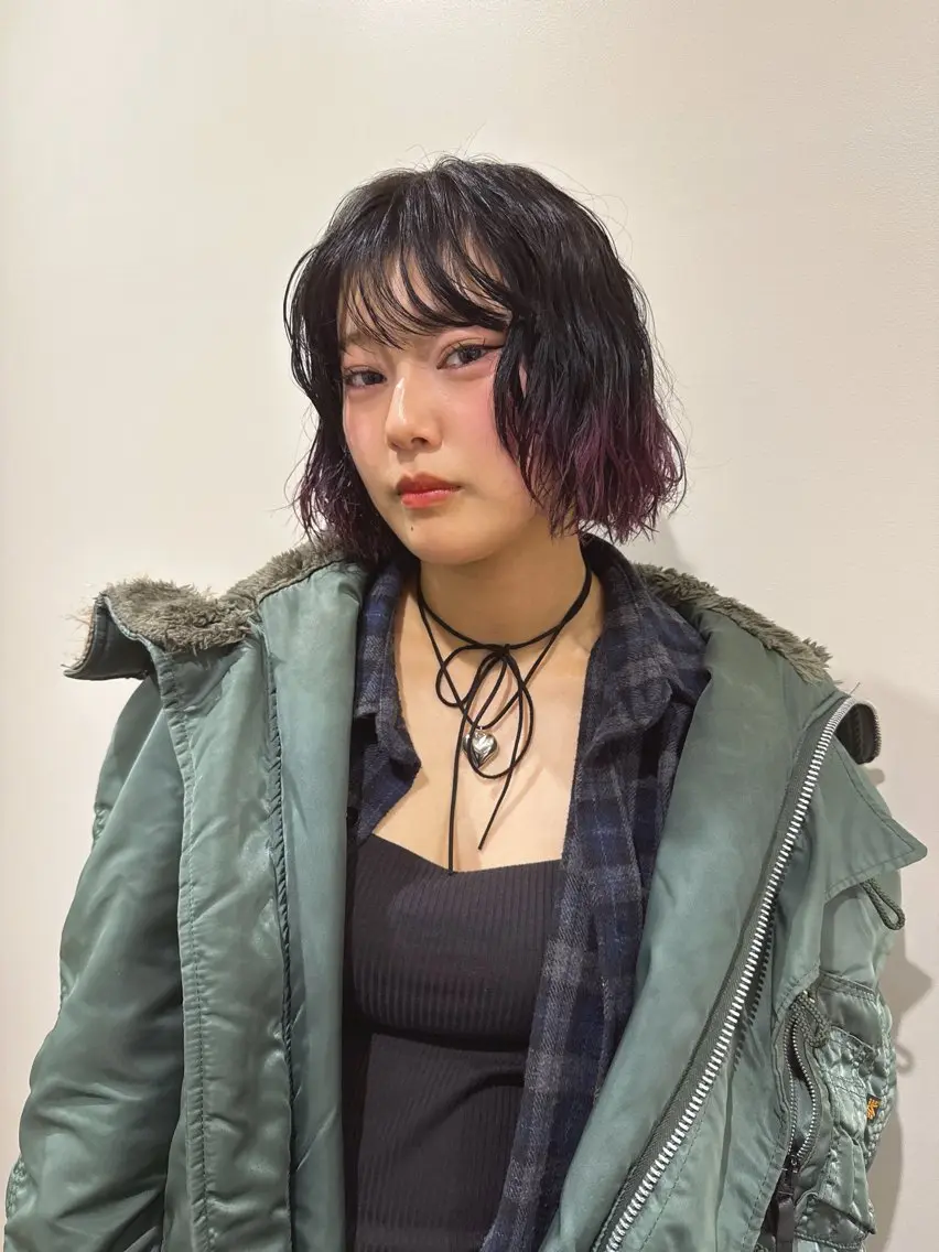 ミディアム ミディアムパーマ ボブ くせ毛 髪質改善 林 コウセイ【三軒茶屋】のヘアスタイル