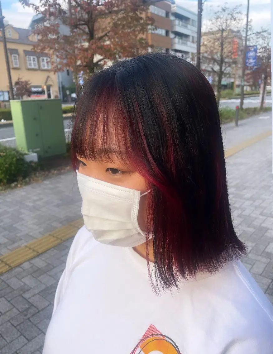ミディアム カラー ヘアカラー トリートメント 💞暖色カラー 💞risaのヘアスタイル