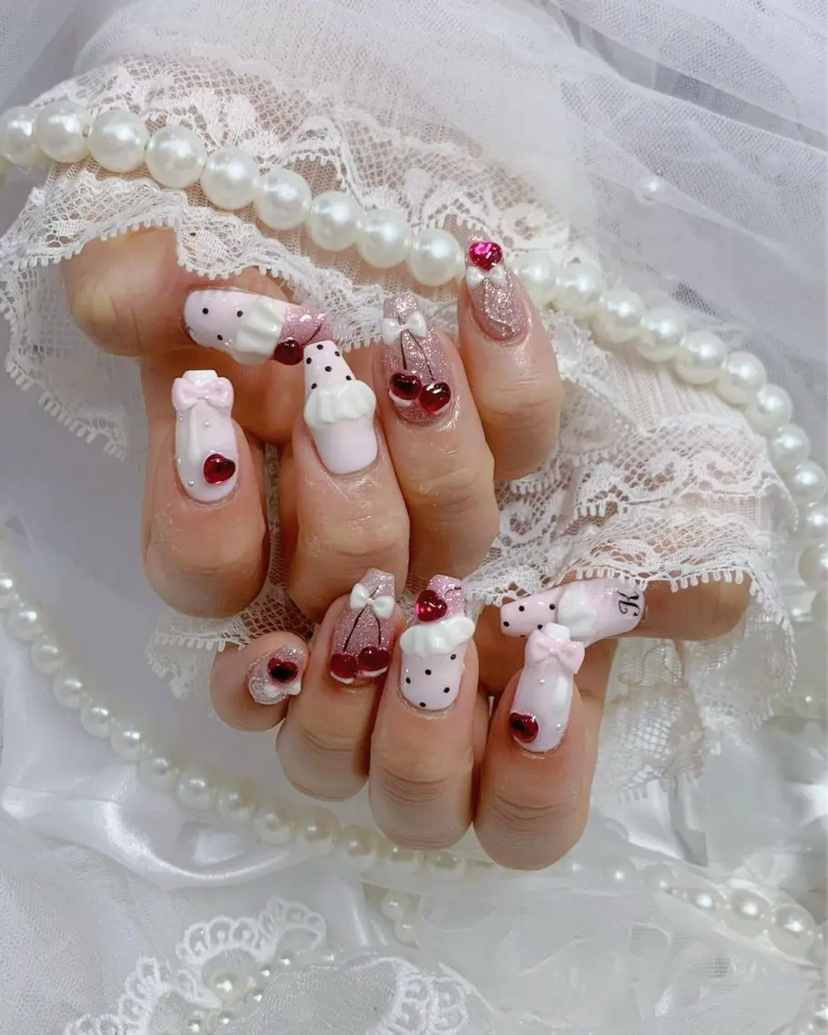ネイル オーロラネイル チークネイル 長さ出し フレンチネイル グラデーション ハンドネイル Lee Nails チップ長さだし専門店のネイルデザイン