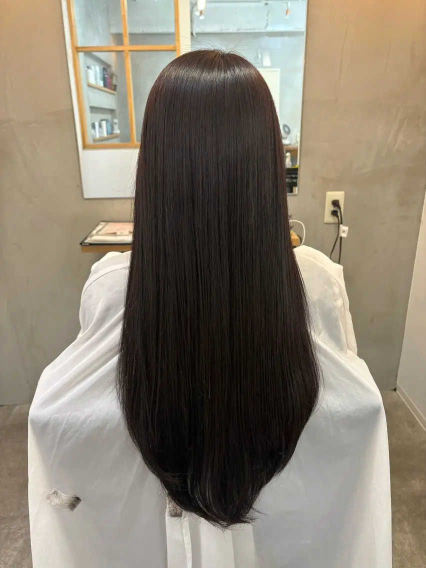 ロング 髪質改善 カット 縮毛矯正 トリートメント 南雲 由麻のヘアスタイル