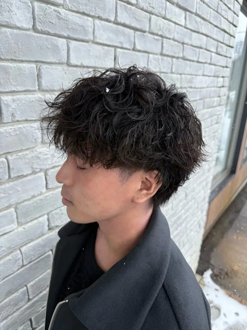 メンズ限定🌊カット＋パーマ＋炭酸シャンプー＋クイックトリートメント🫧（波巻き、ツイスト、ツイスパ、スパイラルなど！）の写真