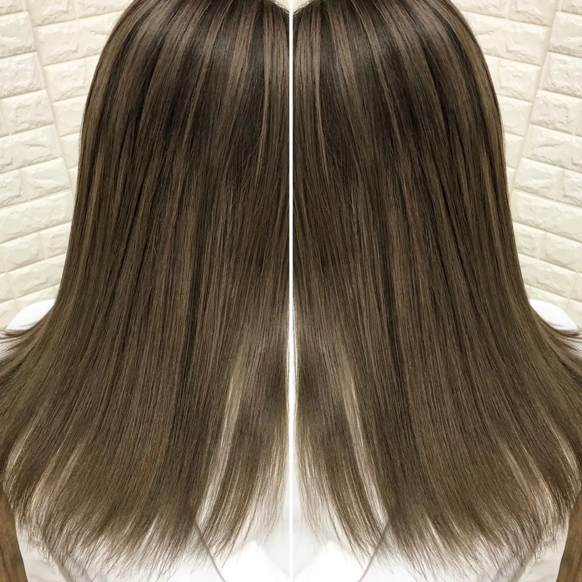 ロング カラー バレイヤージュ ブリーチ ケアブリーチ レイヤーカット ヘアカラー トリートメント famille ファミーユのヘアスタイル