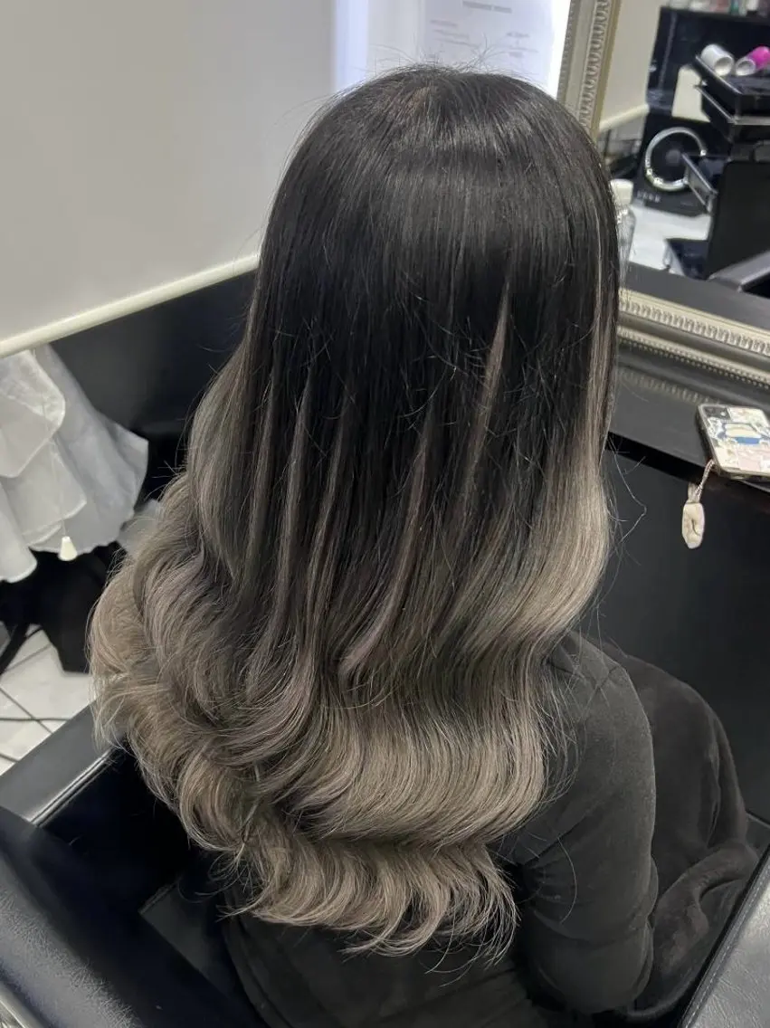 ロング プルエクステ エクステ ハイライト カット ヘアカラー トリートメント エクステ YUDU🍊 germe/ジェルムのヘアスタイル