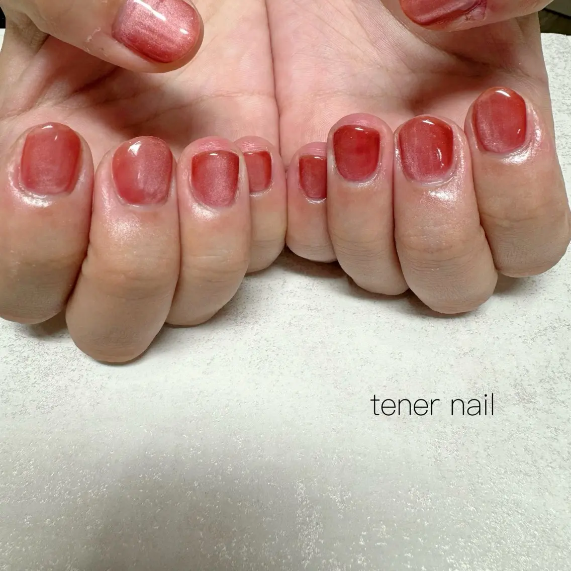 ネイル マグネットネイル マグネットワンカラー ワンカラーネイル ハンドネイル テネルネイル tener nailのネイルデザイン