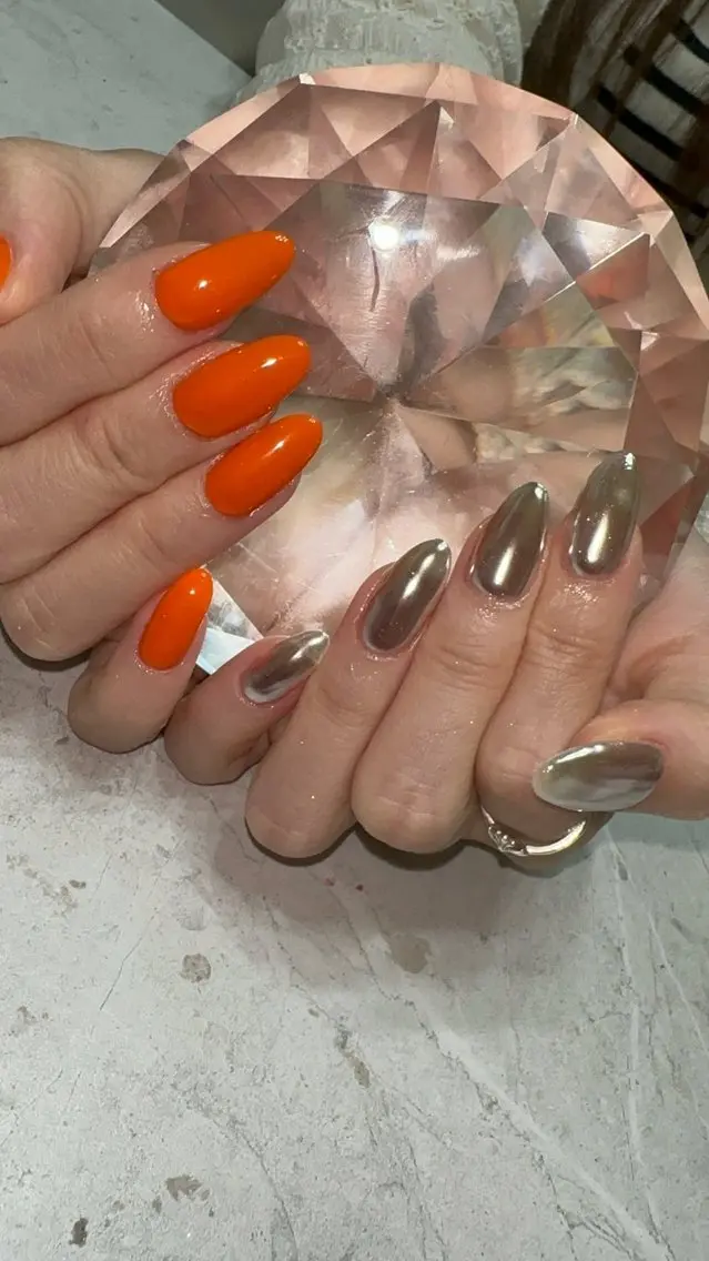 ネイル ミラーネイル ワンカラーネイル ハンドネイル with nail.のネイルデザイン