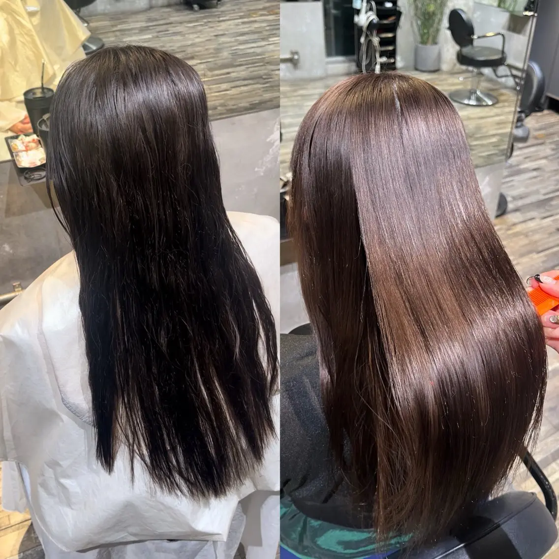 カラー ブリーチ 縮毛矯正 🦋Lond🦋 manakaのヘアスタイル