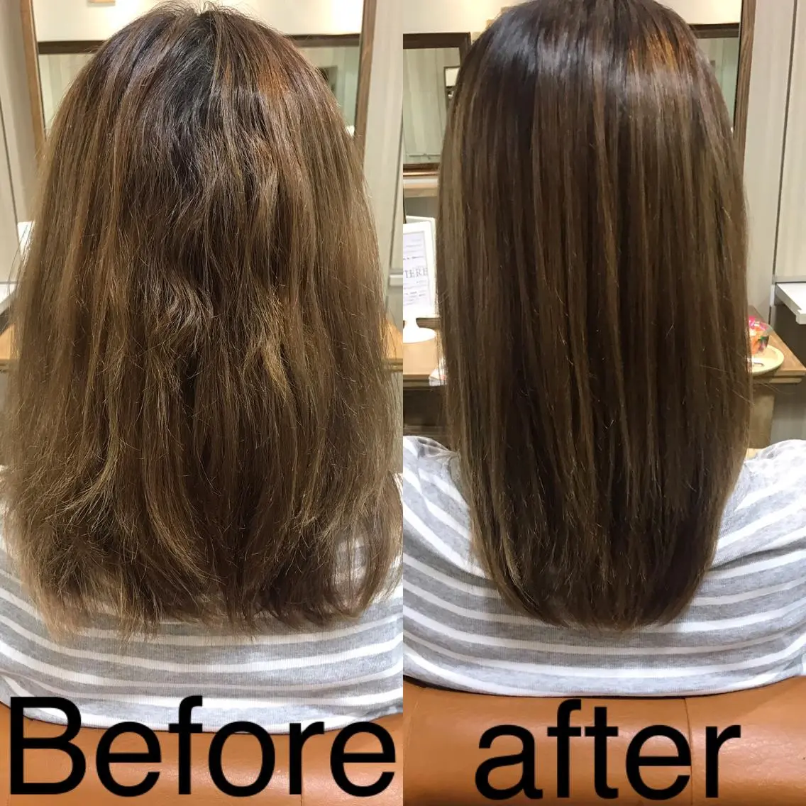 ミディアム パーマ 縮毛矯正 チヒョ🦋 韓国hair🇰🇷のヘアスタイル