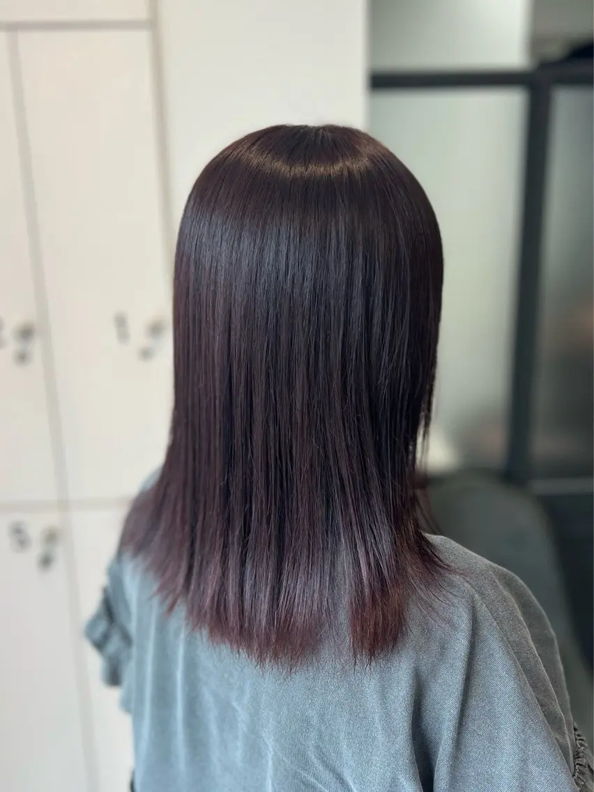 ミディアム カラー ブラウンカラー ピンクカラー ピンクブラウン Dia ‎ アキヨシ ミユのヘアスタイル