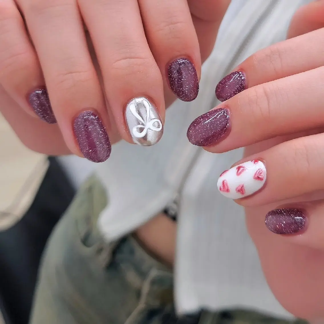 ネイル フラッシュネイル ミラーネイル ハンドネイル ハンドケア Dali🌙 NATSUKIのネイルデザイン