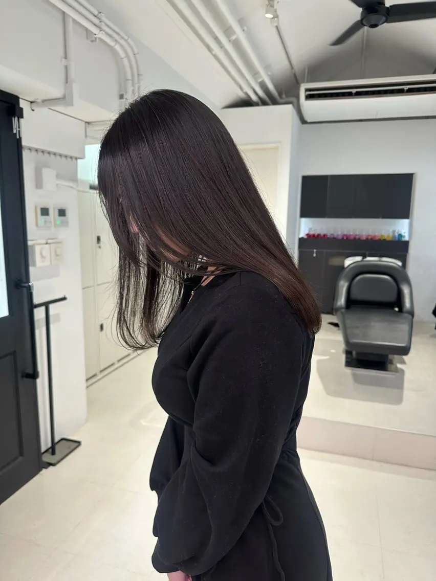 セミロング カラー ブリーチ ハイトーンカラー ブリーチなしカラー ボブ カット ヘアカラー トリートメント REINA☁️透明感 カラー/ぷつっと♡のヘアスタイル