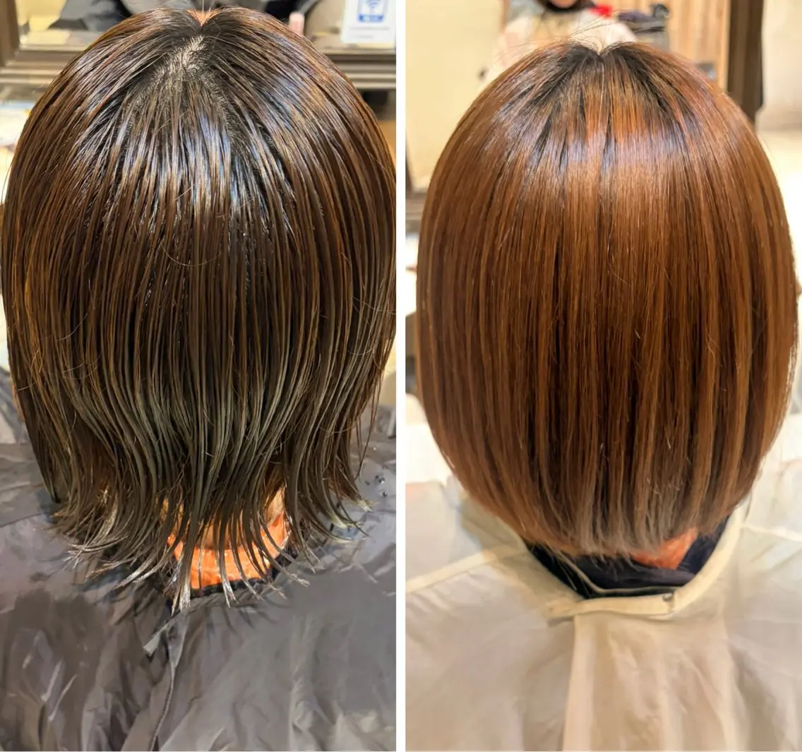 ショート ボブ 縮毛矯正 縮毛矯正 あいみ モデル様募集中🎀のヘアスタイル