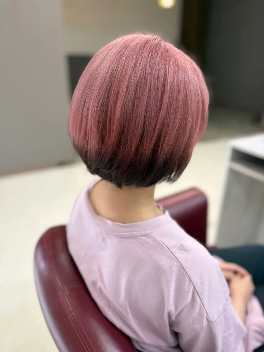 カラー ブラウンカラー ダークブラウン ピンクカラー ヘアカラー トリートメント CROSS⭐️ さいとうのヘアスタイル