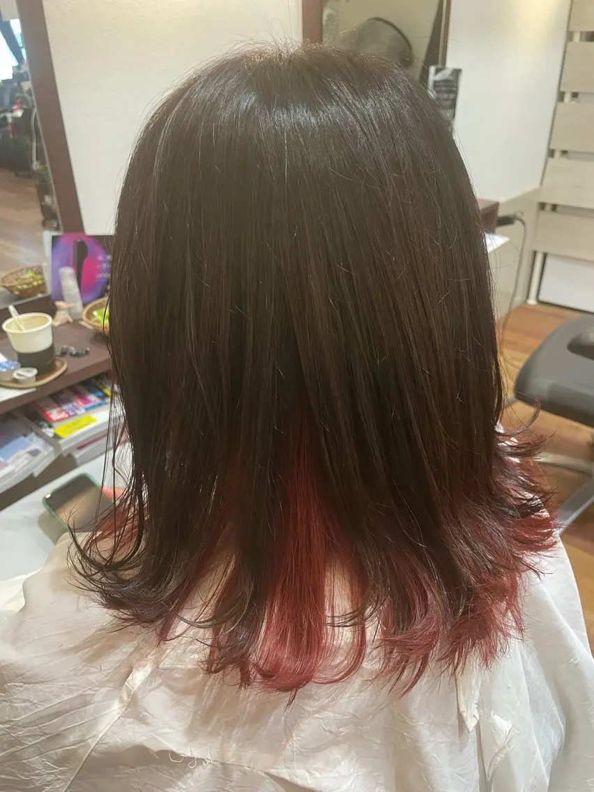 ミディアム カラー 浅香山✨美髪✨ やまもとあきこのヘアスタイル