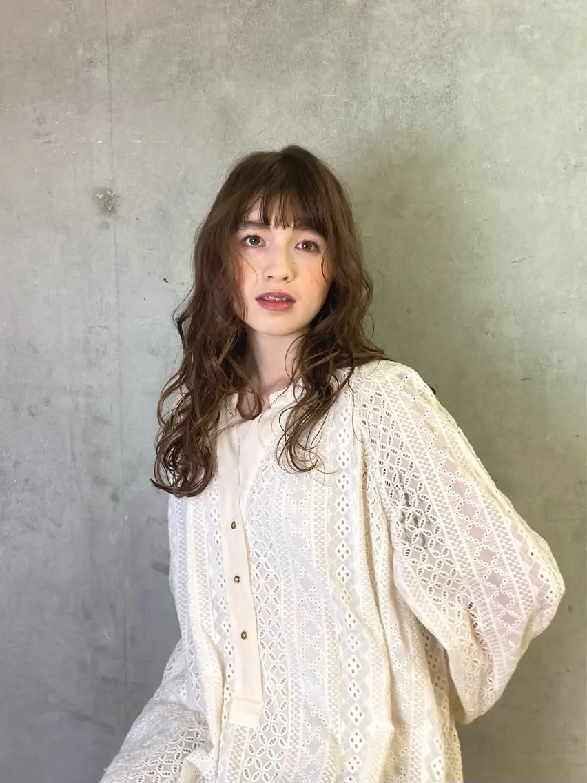 セミロング カット ヘアカラー トリートメント 髪質改善/ヘアケア coiiはしもとはなのヘアスタイル