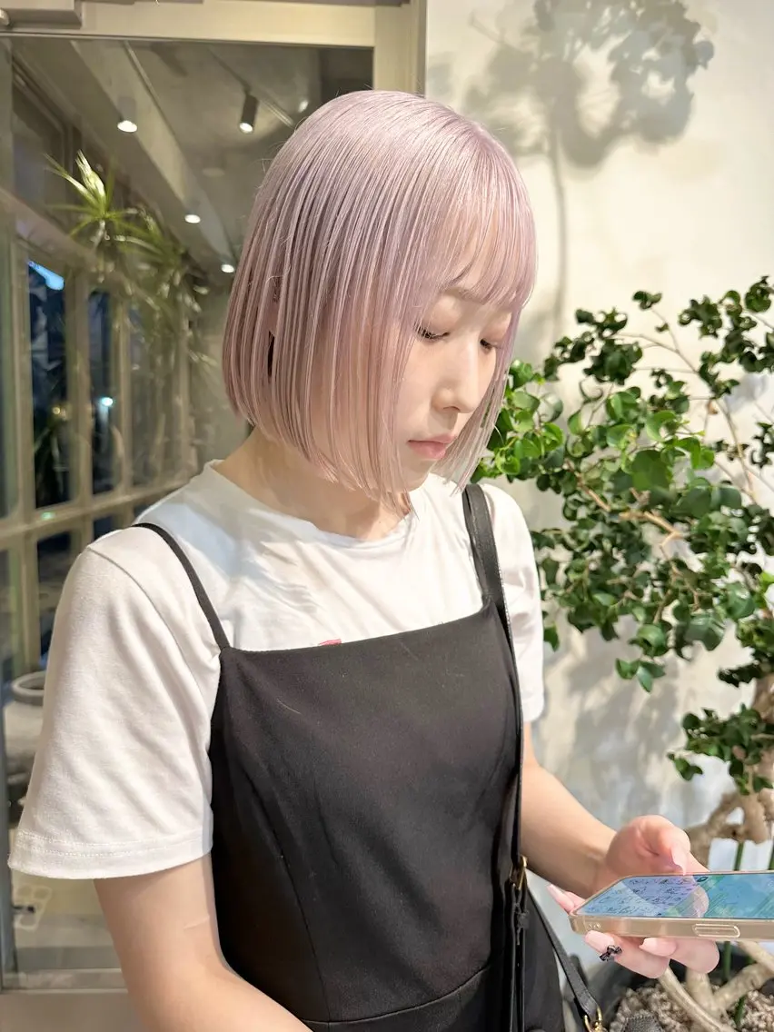 ミディアム カラー ヘアカラー トリートメント kai .のヘアスタイル