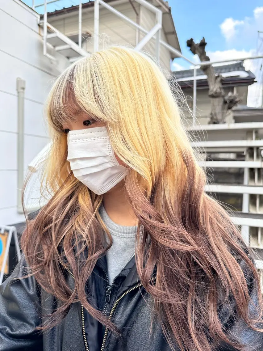 ロング ヘアカラー 🍀ブリーチ屋さん/ ダブルカラー・あずみのヘアスタイル