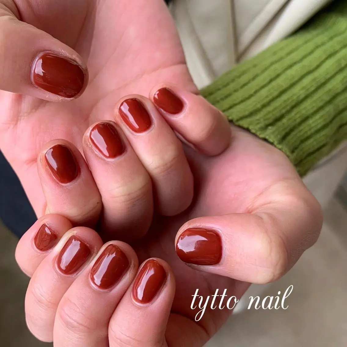 ネイル ボルドー ブラウン 氷ネイル・うるうるネイル 韓国ネイル オフィスネイル ハンドネイル tytto nail ❤︎‪‪eri‪‪のネイルデザイン