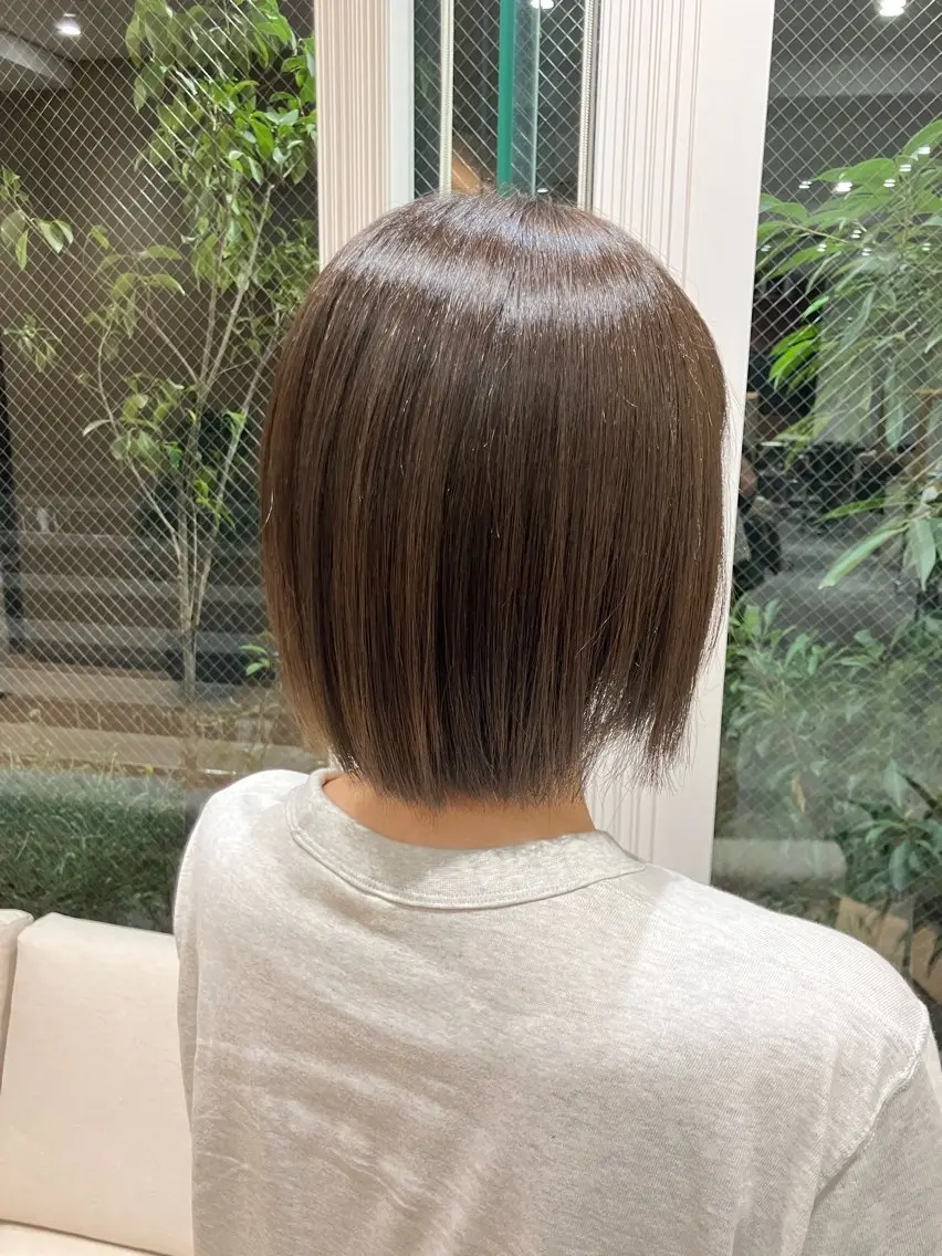 カラー オリーブカラー オレンジ ヘアカラー 暗髪カラー すずのヘアスタイル