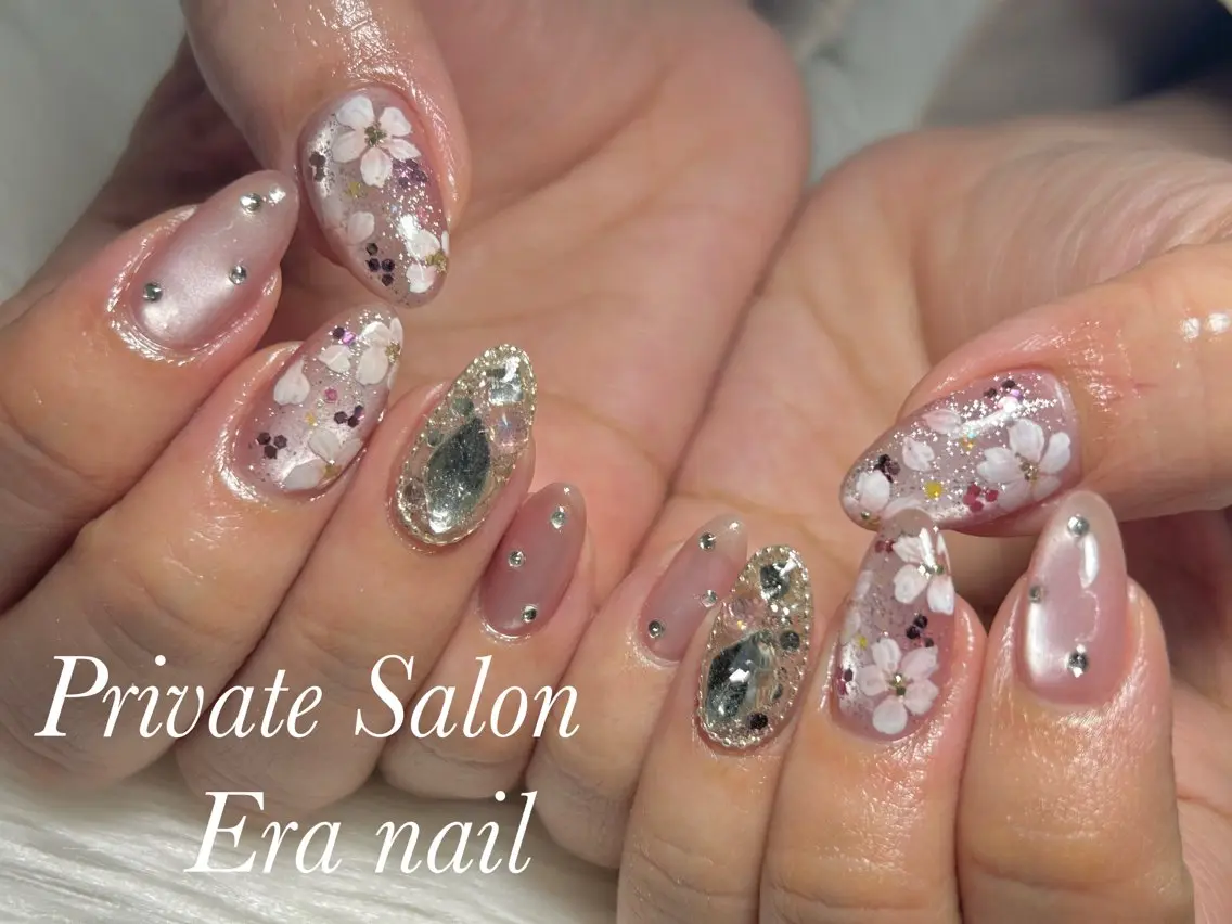 ネイル 桜ネイル ハンドネイル Era nailのネイルデザイン