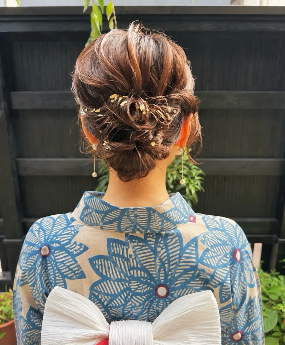 浴衣の着付けと簡単ヘアセット🫧(浴衣はお持ち込みです👘)の写真