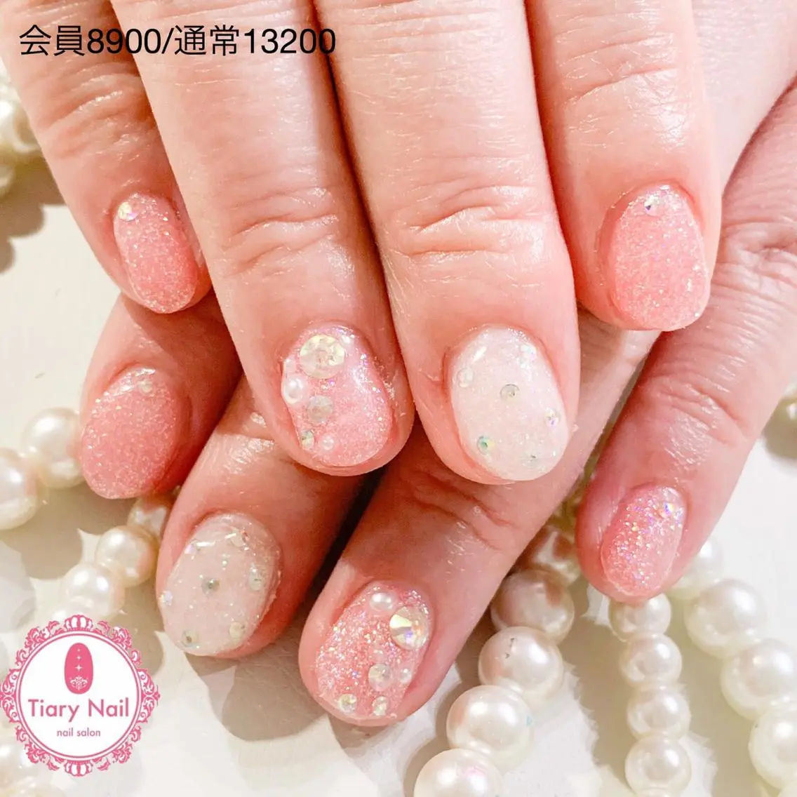 ネイル 桜ネイル 長さ出し オフィスネイル スカルプネイル シンプルネイル 💗🪽Tiary Nail🪽💗のネイルデザイン