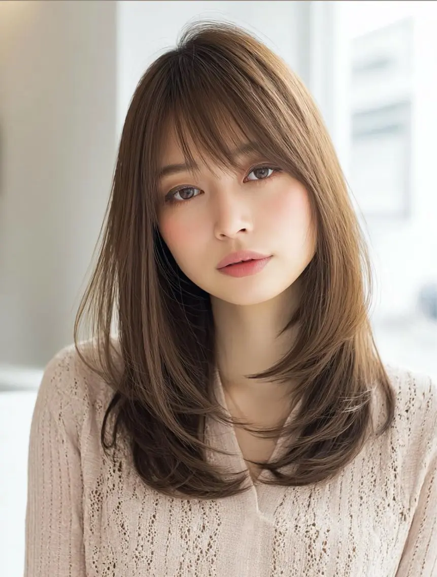 ロング カラー ヘアカラー 韓国×艶ハイトーンが かわいい✨️リオ🍒のヘアスタイル