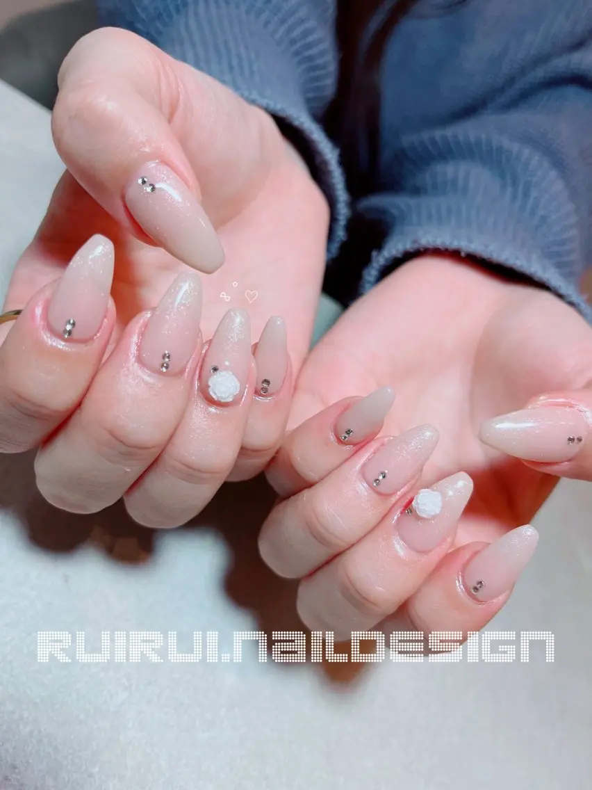 ネイル ジェルネイル シンプルネイル ハンドネイル RUI ☆のネイルデザイン