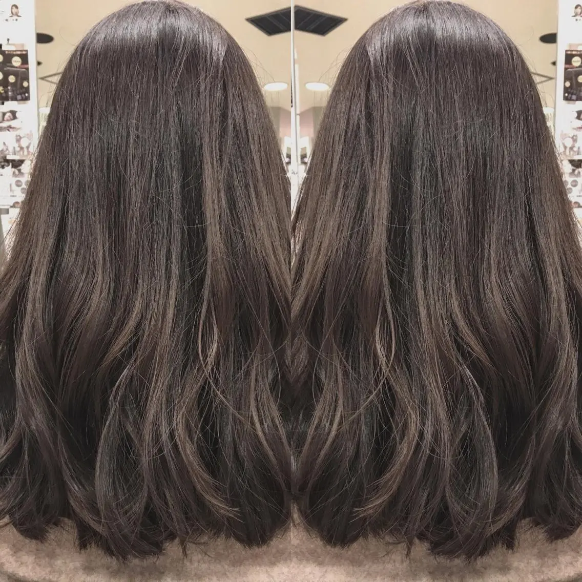 セミロング カラー box mico. mutsumiのヘアスタイル