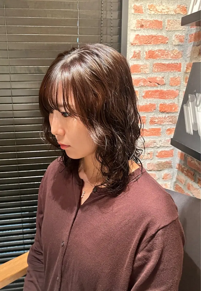 ミディアム パーマ パーマ 田中 美月のヘアスタイル